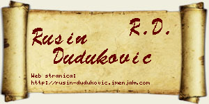 Rusin Duduković vizit kartica